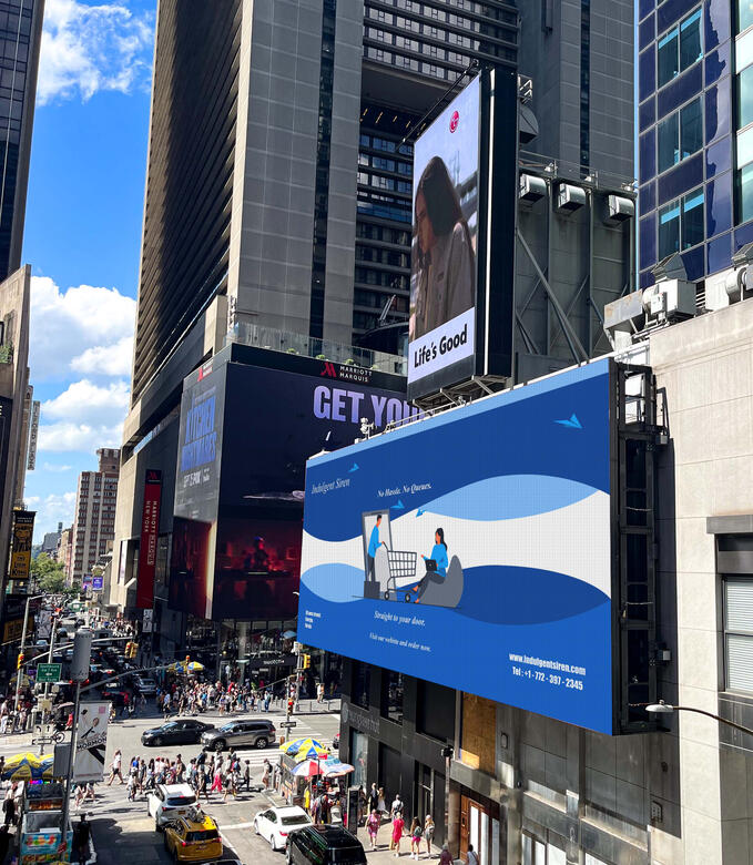 Indulgent Siren billboard mockup