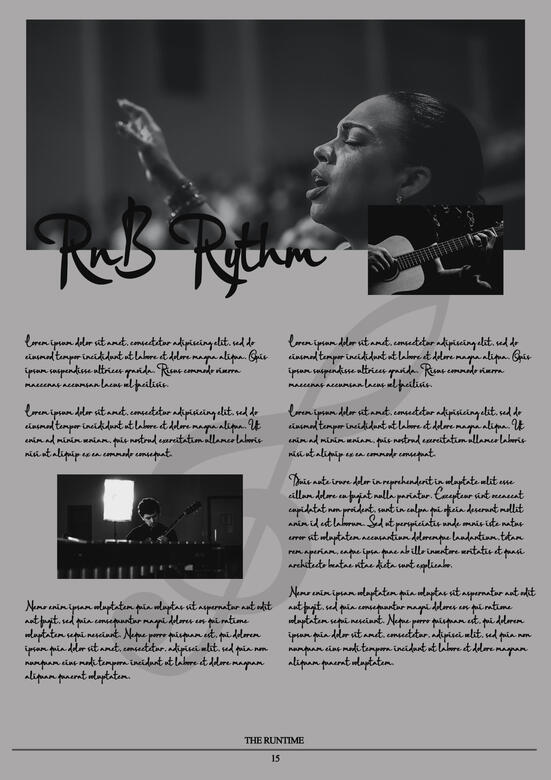 RnB page design for Culture Mag